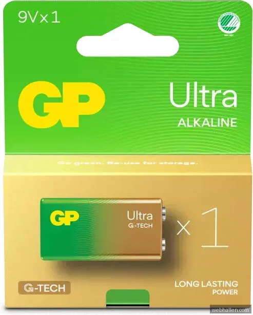 GP Battery Ultra Alkaline 9V/6LF22 1-pack