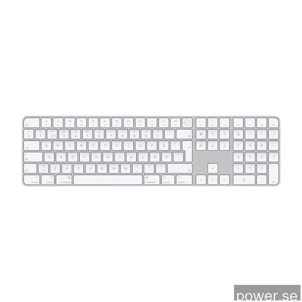 Apple Magic Keyboard med Touch Id och numeriskt tangentbord, vit