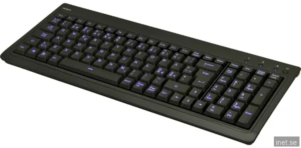 Deltaco Compact Keyboard med blå bakgrundsbelysning, USB, nordiskt