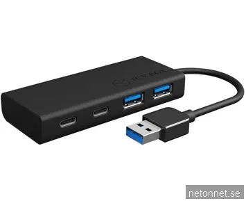 ICY BOX IB-HUB1426-U3 USB Hub - 4 porte - Svart