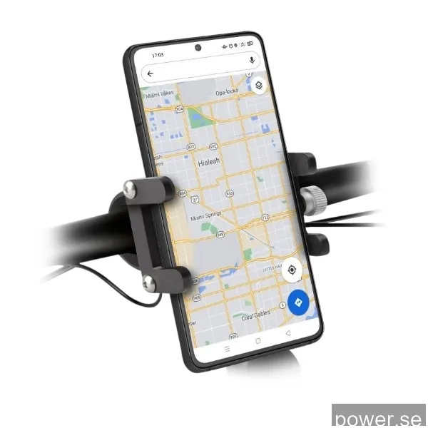 SBS E-GO Mobilhållare i Aluminium för cykel eller el-scooter - Svart
