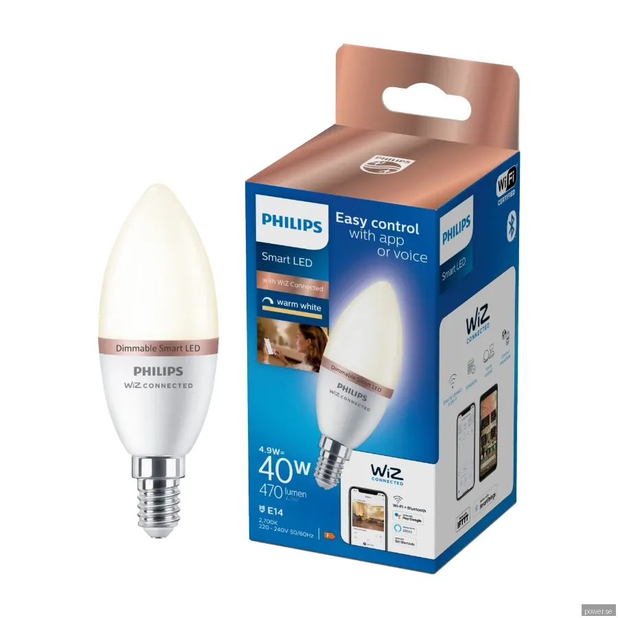 Philips Dim smart lampa 4,9W C37 E14