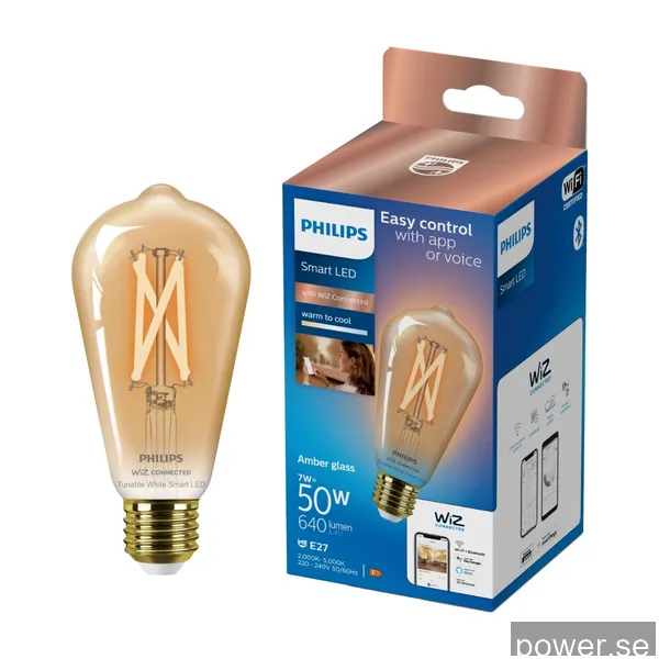 Philips Amb Filament smart lampa 7W ST64 E27