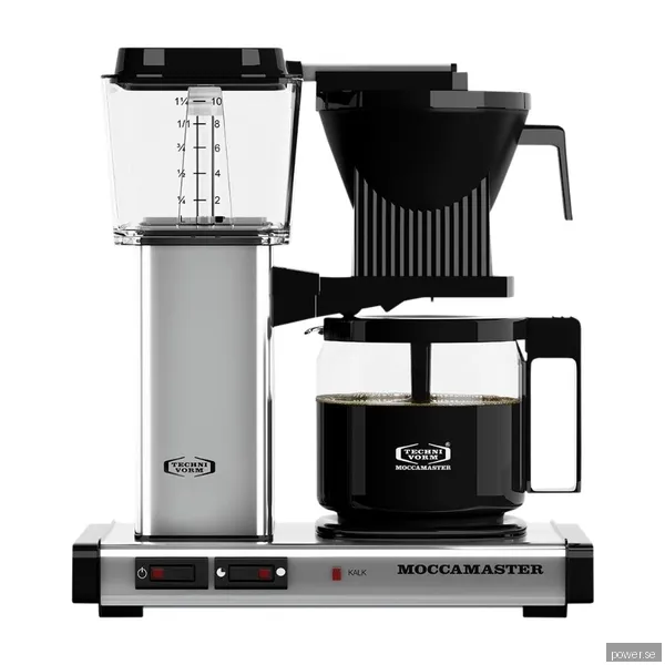 Moccamaster Automatic S kaffebryggare, Polished Silver