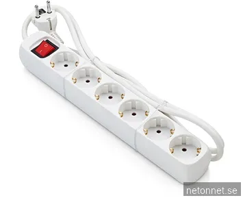 ON Extension lead 6-way grounded with switch, 1.5m