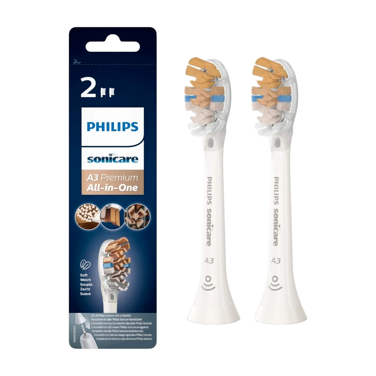 Philips Sonicare tandborsthuvud HX909210 (vit, 2-pack)