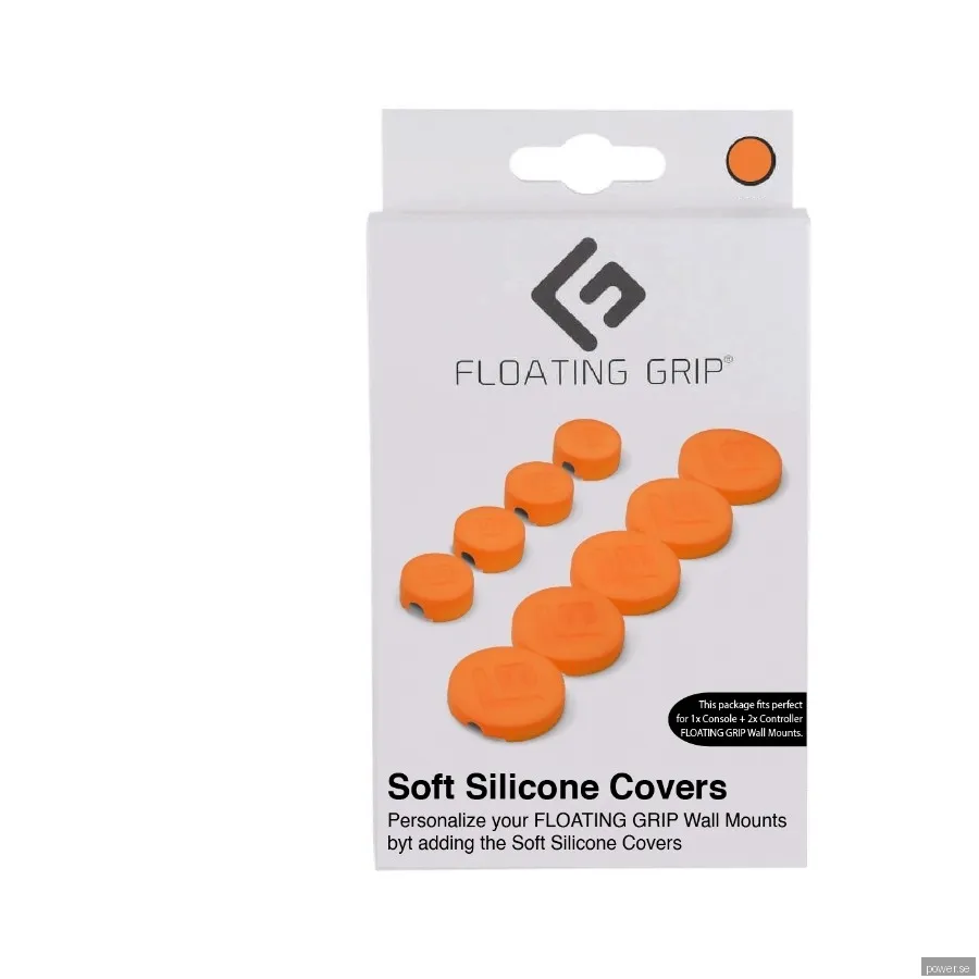 Floating Grip Soft Silicon Covers for wall mounts - Orange