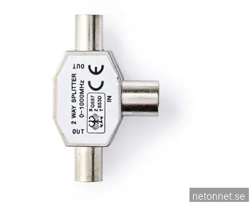 Nedis Coax Adapter 2x Coax Hane - Coax Hona Silver