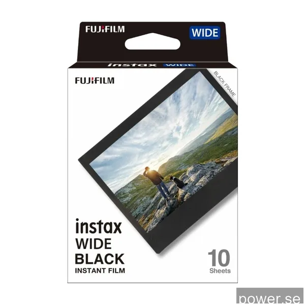 Fujifilm instax WIDE direktfilm, 10-pack film, Black Frame
