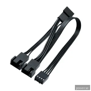 Eletra Pwm Fan 4PIN 1TO3 20CM Y-kabel, svart