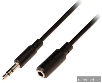 Nedis 3.5 mm Hane - 3.5 mm Hona 3 m Svart