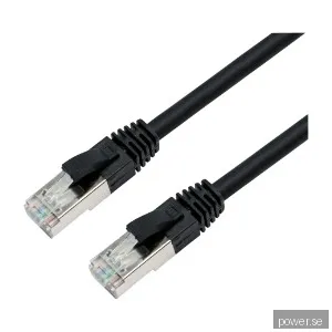 Eletra CAT8 S/FTP nätverkskabel 1M, svart
