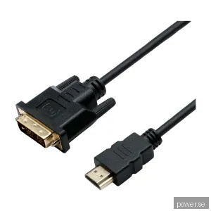 Eletra HDMI AM 1.4B - Dvi-D 3M kabel, svart