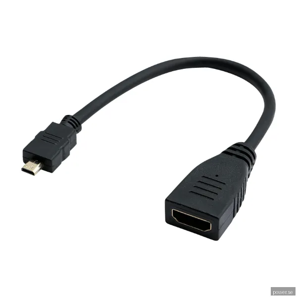 Eletra HDMI F - HDMI Micro M 20Cm adapter, svart