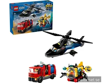 LEGO City Helikopter, brandbil och ubåt 60462