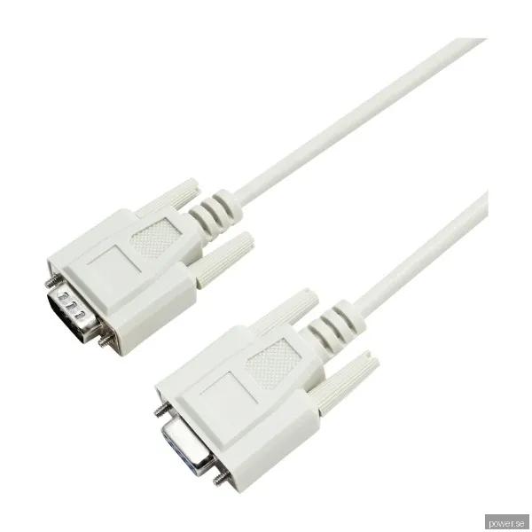 Eletra RS232 DB9 hane - hona 3M kabel, grå