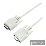 Eletra RS232 DB9 hane - hona 5M kabel, grå