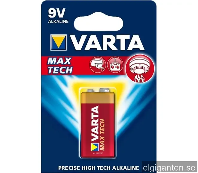 Varta Bli Longlife Max Power 9V batteri