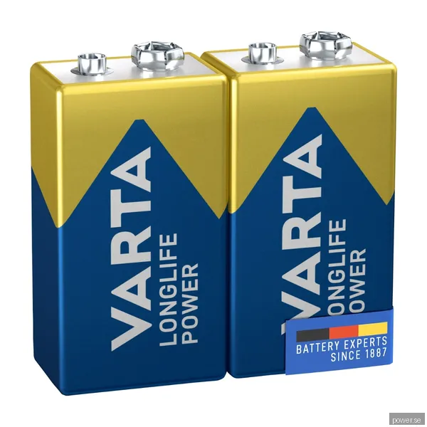 Varta Longlife Power 9V batteri (2 st)