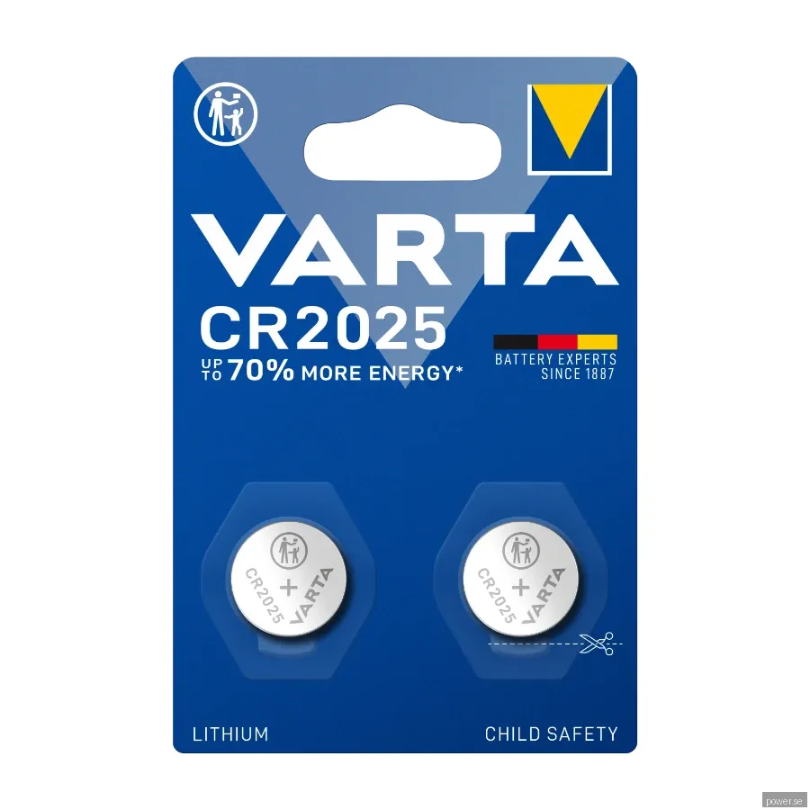 Varta CR 2025-batteri (2 st)