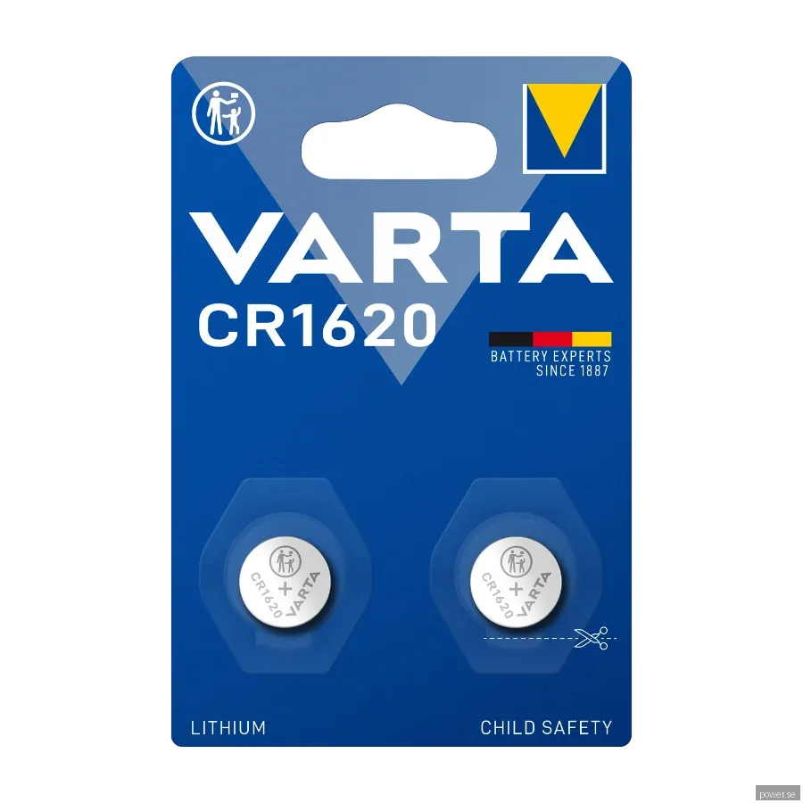 VARTA CR1620 Lithium Coin 2 Pack