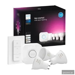 Philips Hue Color Gu10 Spotlight - Startpaket Med 3 Ljuskällor