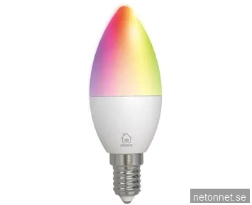 Deltaco Smart Home RGB LED Lampa E14 C37 WiFi 4.9W, RGB