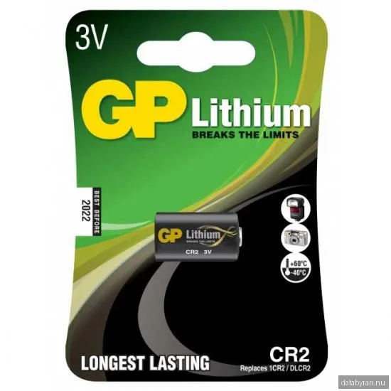 Batteri CR2 3V GP Batteries Lithium Photo