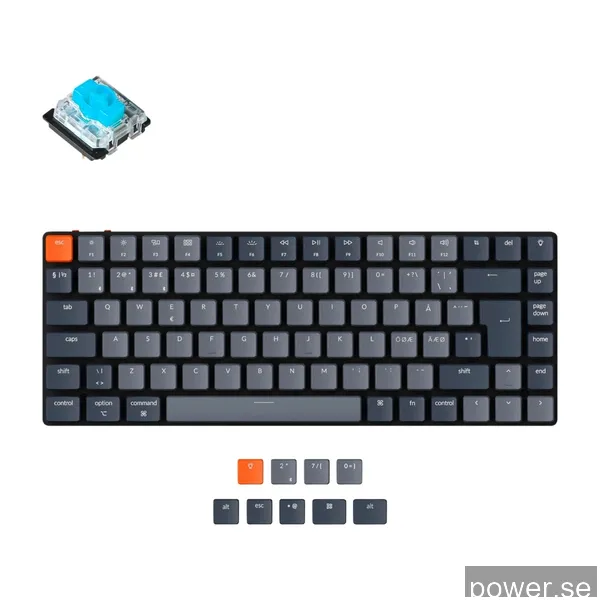 KEYCHRON K3 RGB TRÅDLÖST TANGENTBORD - GATERON BLUE