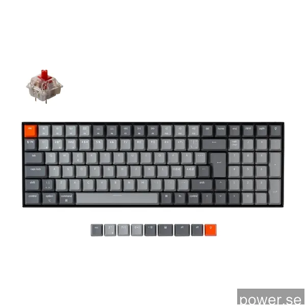 KEYCHRON K4V2 RGB TRÅDLÖST ALUMINIUMTANGENTBORD - GATERON RED