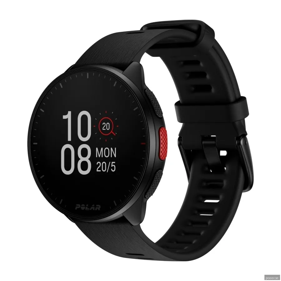 Polar Pacer GPS löparklocka S-L, svart/svart