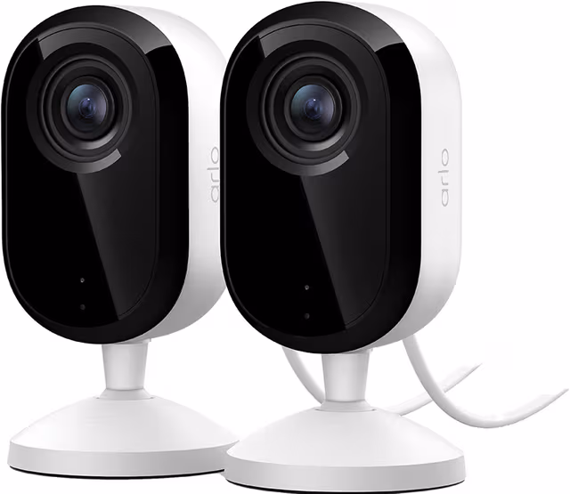Arlo Essential 3 HD Inomhusövervakningskamera 2-pack