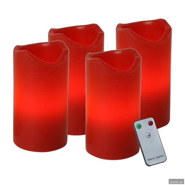 Star Trading 067-12 Advent LED-ljus 4 St, röd