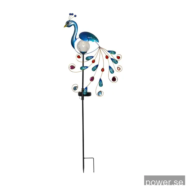 Star Trading 481-26 Peacock Prydnadslampa, flerfärgad