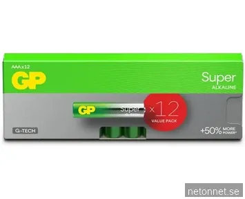 GP Battery Super Alkaline AAA/LR03 12-pack
