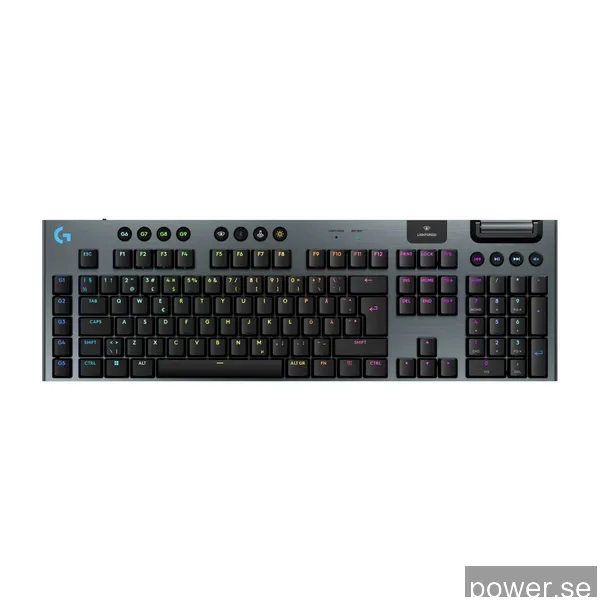 Logitech G915 X LIGHTSPEED trådlöst gaming tangentbord - GL Clicky, svart