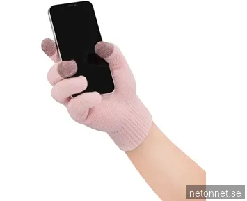 Andersson 2 Pair Touch Screen Gloves, Kids size Black/Pink