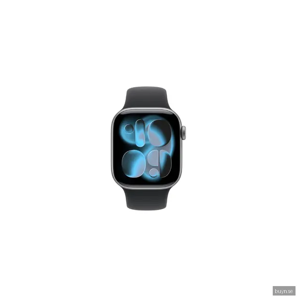 Apple Watch Series 11 GPS + Cellular 42mm Skiffer Titan Svart Sportband S/M