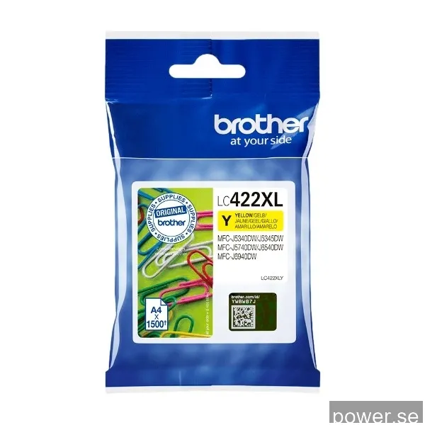 Brother LC422XLY - Lång livslängd