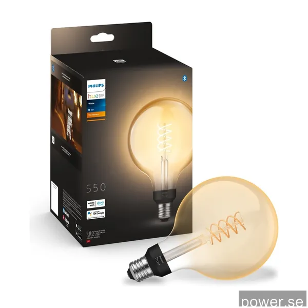 Philips Hue W Filament Smartlampa 7.2W G125 E27
