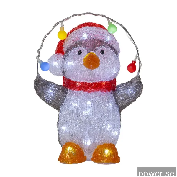 Star Trading 587-23 utomhusdekoration Crystalo pingviner