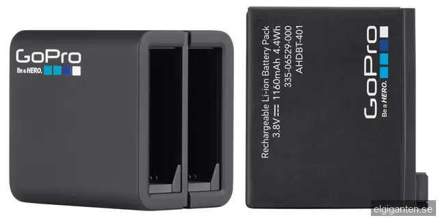 GoPro Batteriladdare + Batteri för HERO 4
