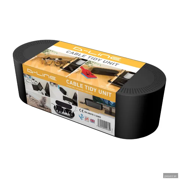 D-Line kabelbox Large, svart