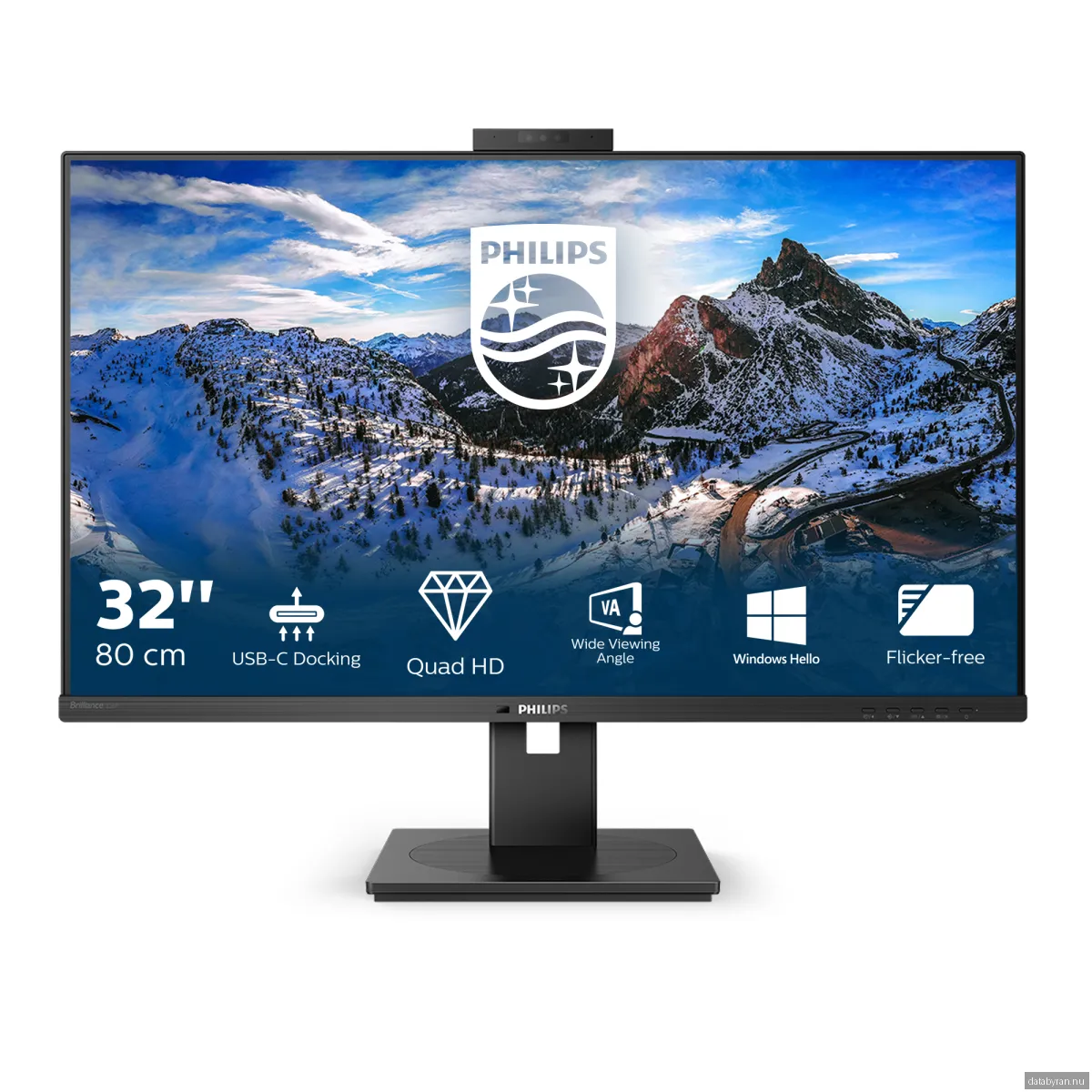 32" Philips Brilliance P-line 326P1H - 2560x1440 (QHD) - 75Hz - IPS - 90W USB-C