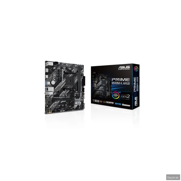 ASUS PRIME B550M-K ARGB Moderkort - AMD B550 - AMD AM4 socket - DDR4 RAM - Micro-ATX