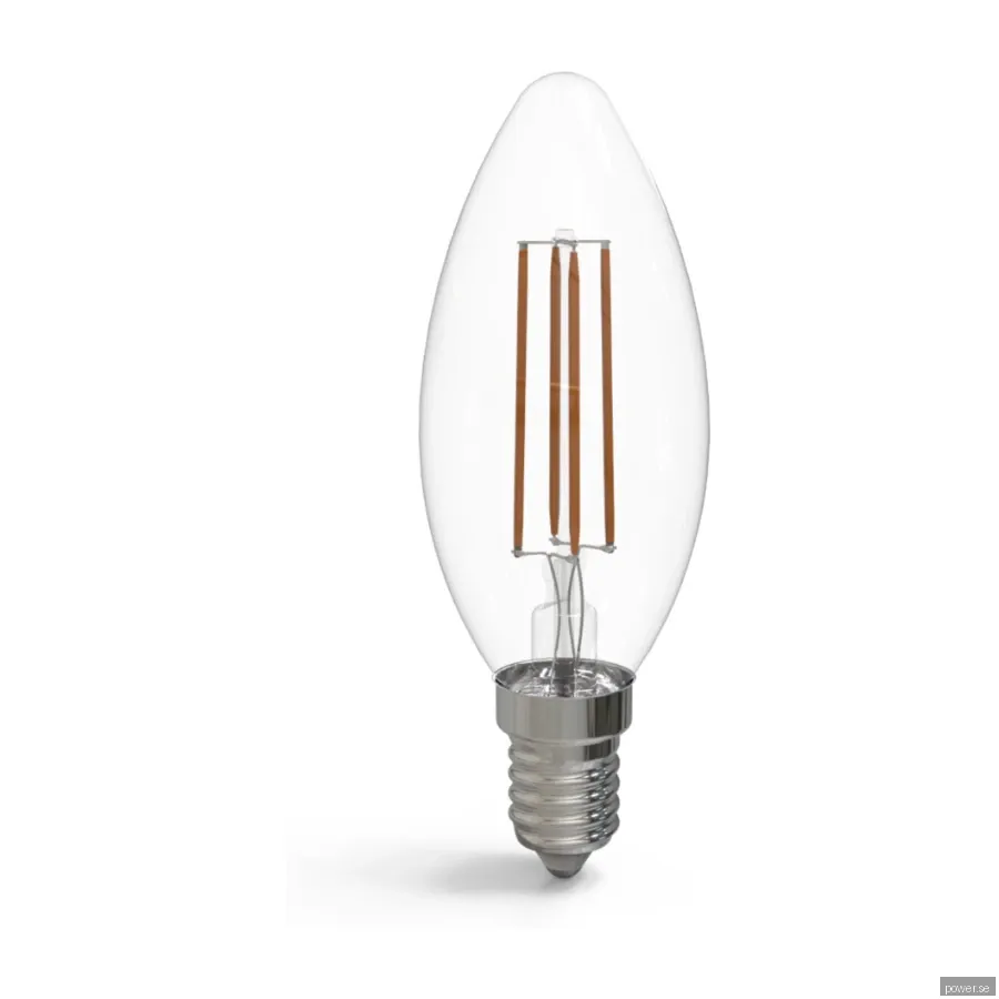 Kulz KLE14C450C E14 5W 450LM LED-lampa, klart glas