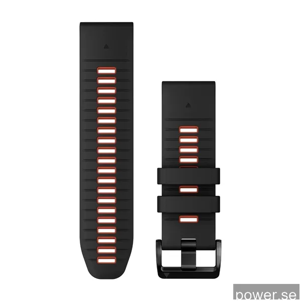 Garmin Quickfit armband 26 mm silikon, svart/röd