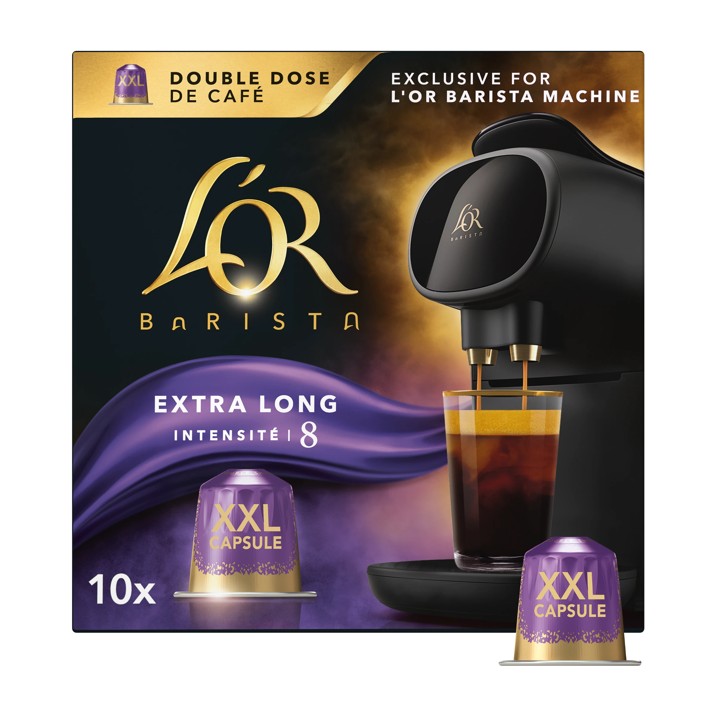L'OR Barista Extra Long intensity 8 kaffekapslar (10 pack)