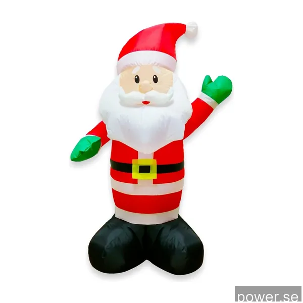 Kulz KUINFSANTA2 Uppblåsbar Tomte med LED ljus, 120 cm