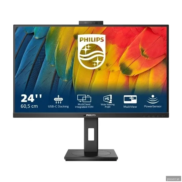 24" Philips 24B1U5301H - 1920x1080 (FHD) - 75Hz - IPS - 90W USB-C - KVM switch